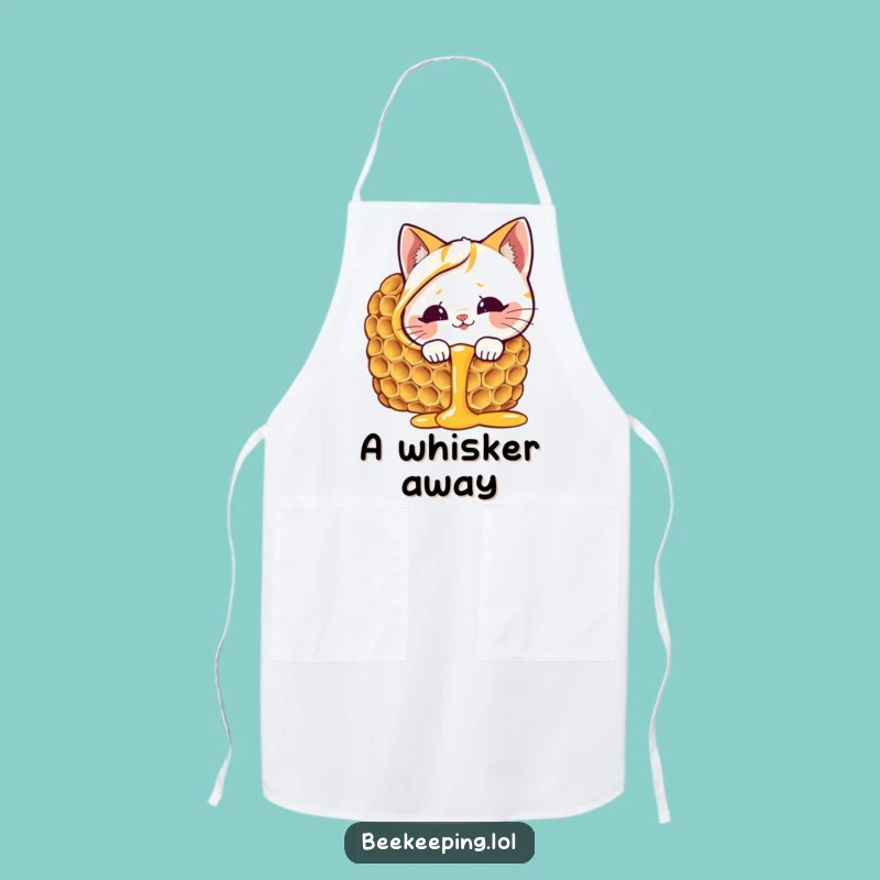 Funny Cat Honeycomb Apron - Sweet Kitchen Fun, Perfect Funny Gift