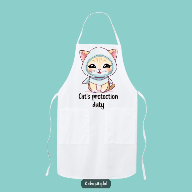 Funny Cat Beekeeper Apron: Chef Cat Gift!