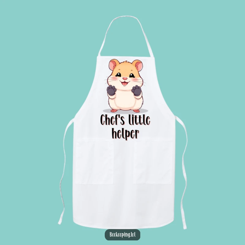 Funny Hamster Work Apron - Humorous Kitchen Wear, Chef Gift