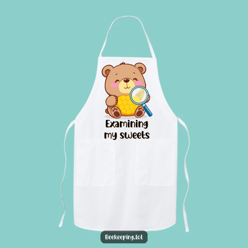 Funny Bear Honeycomb Apron: Cook Up Some Laughs in the Kitchen