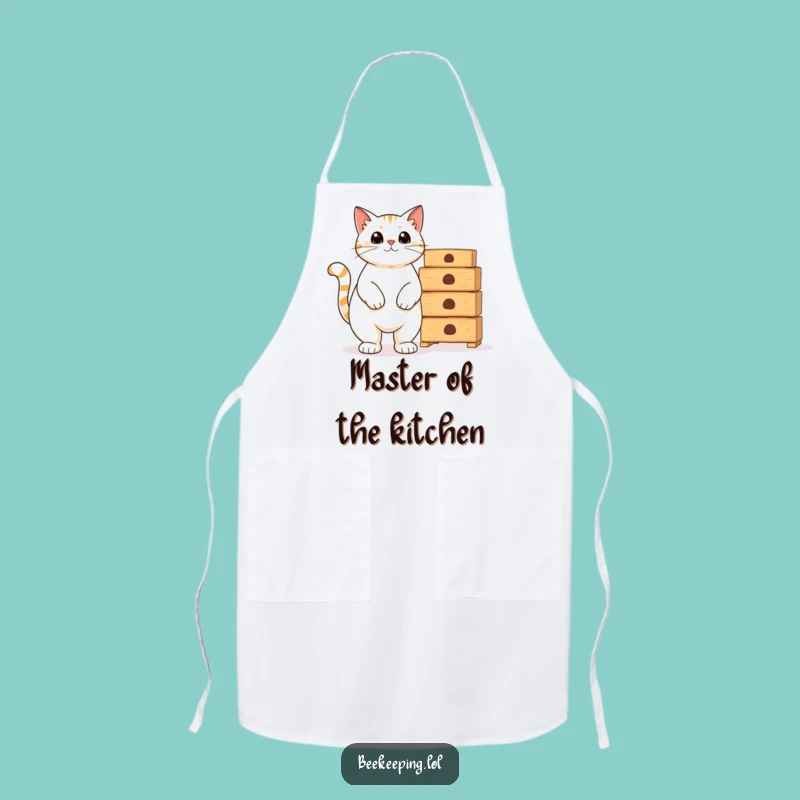 Funny Cat Beekeeper Apron: Proud Feline Chef Wear, Empty Hives Humor, Gift