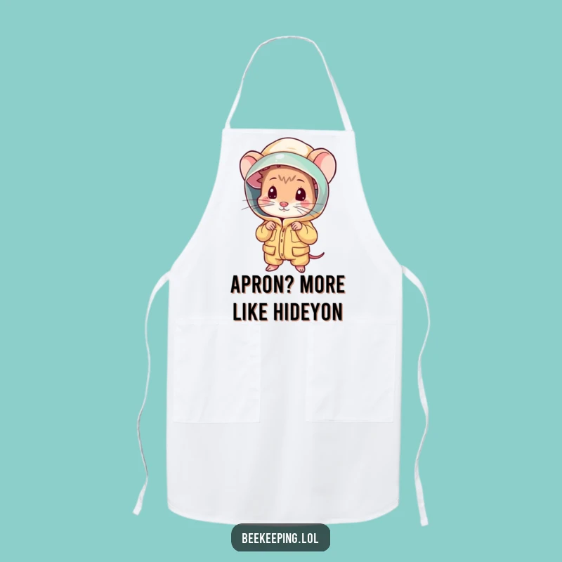 Funny Mouse Beekeeping Apron: Cute Rodent Kitchen Wear, Hilarious Chef Gift Idea