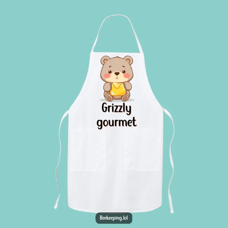 Funny Proud Bear Apron - Honey Maker Kitchen Fun - Chef Gift