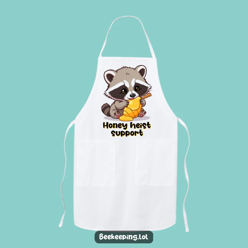 Funny Raccoon Chef Apron: Cook Up Laughs with a Honey Thief Design