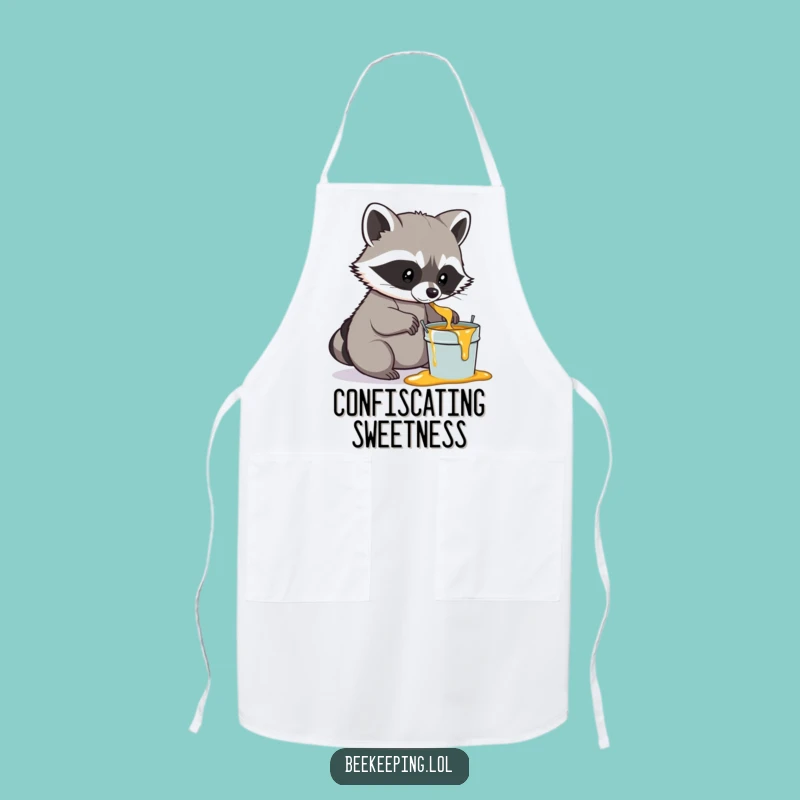 Funny Raccoon Honey Apron: Durable Determined Raccoon, Perfect Kitchen Nature Gift