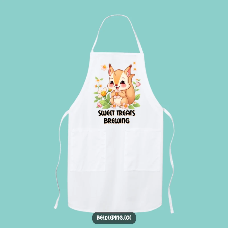 Funny Squirrel Nectar Apron: Smiling Chef Squirrel, Whimsical Funny Gift