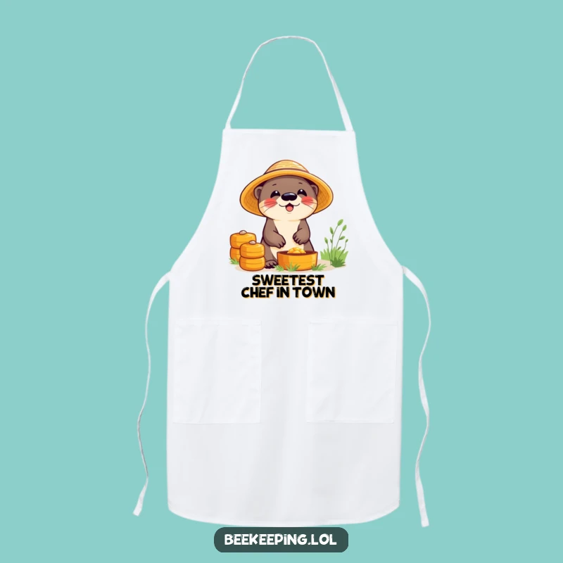 Funny Otter Beekeeper Apron: Giggling Otter Chef, Hilarious Funny Gift