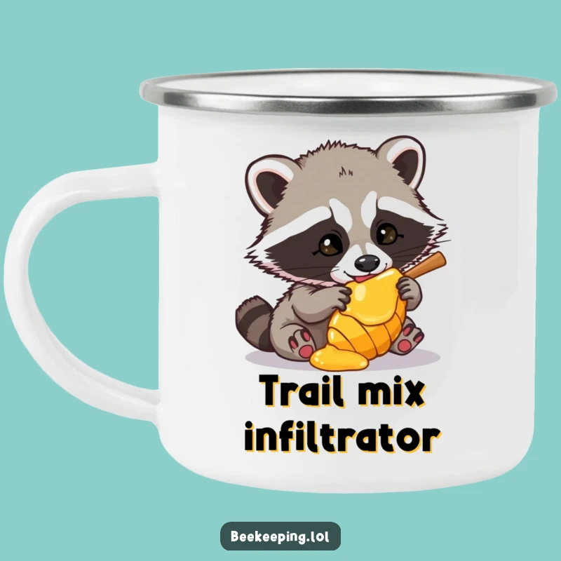 Adventure Funny Raccoon Camping Mug: Sip Sweetness on the Go