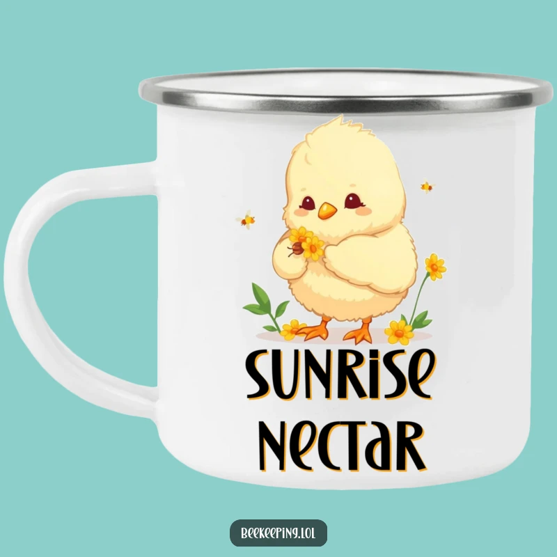 Funny Chick Nectar Camping Mug - Nature's Sweetness Drinkware - Gift for Hikers