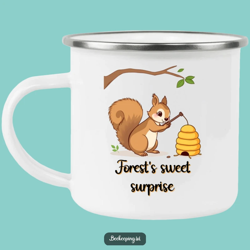 Funny Squirrel Beehive Camping Mug: Adventure Fuelled by Mischief