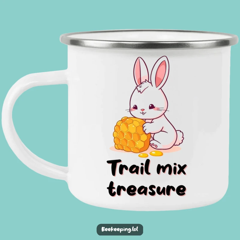 Funny Bunny Honey Camping Mug - Adventure Fuel with Humor!