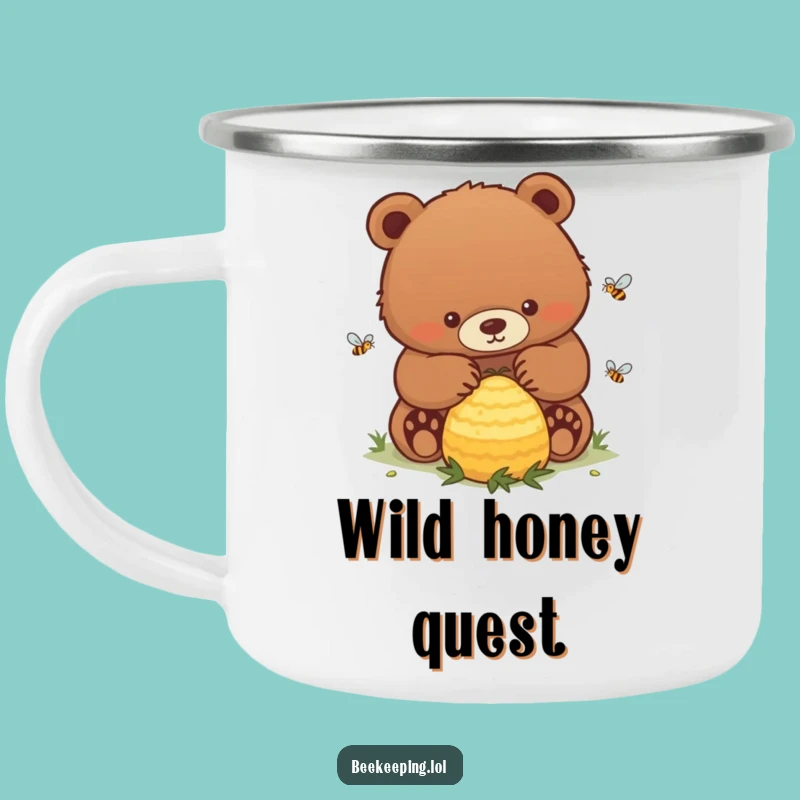 Funny Bear Hive Camping Mug: Adventure Ready Bear Gift!