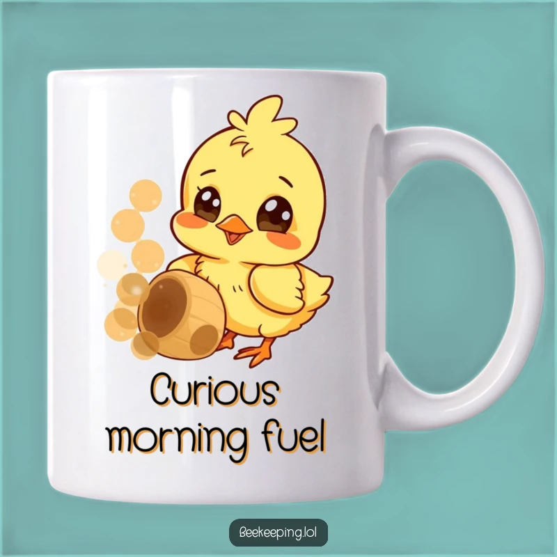 Funny Chick Honey Mug: Curious Birdy Gift for Sweet Morning Brews