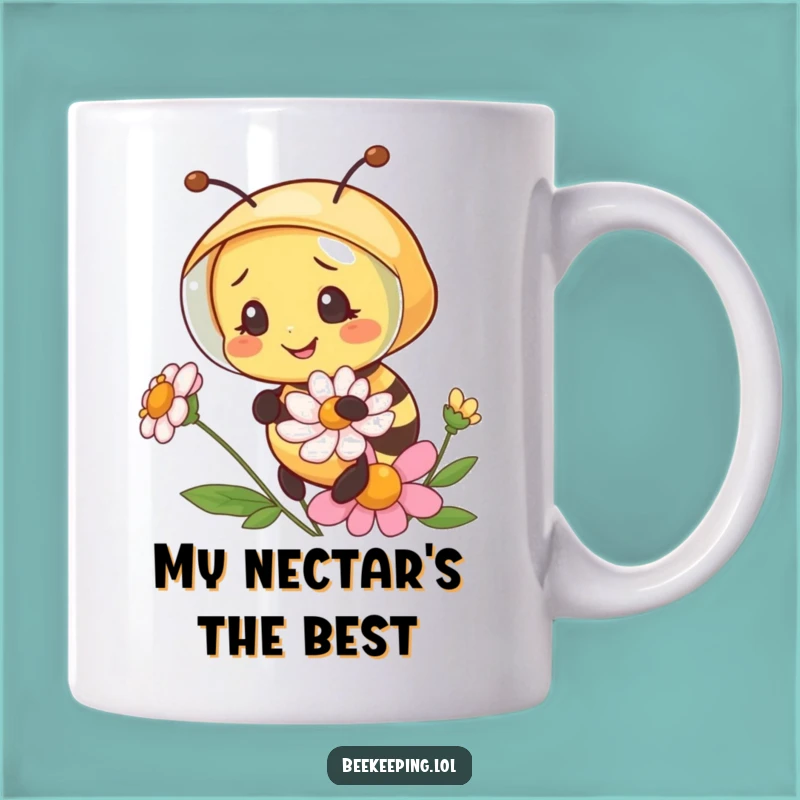 Funny Bee Beekeeper Veil Mug - Adorable Garden Flower Examine Gift for Nature Lovers