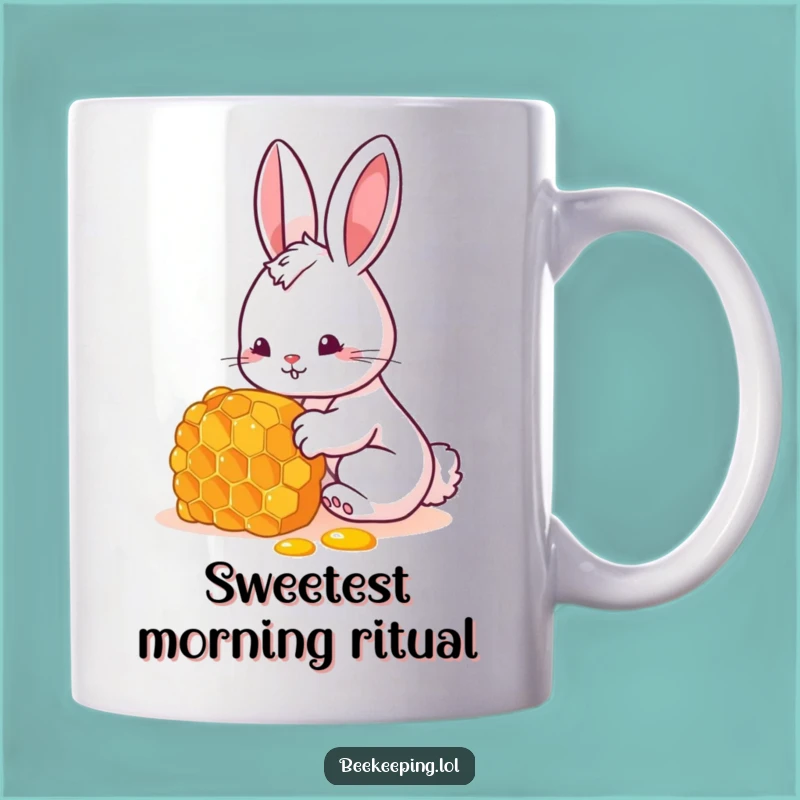 Funny Bunny Honey Curious Mug - A Delightful Gift for Animal Lovers!