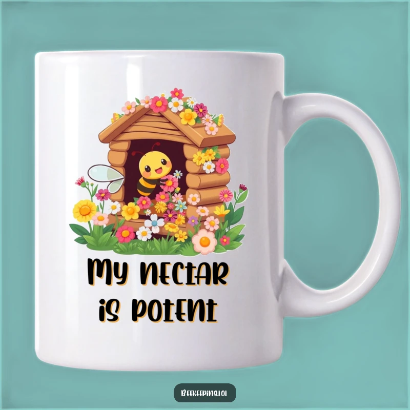 Funny Busy Bee Flower Hive Mug - Cheerful Gardener Gift