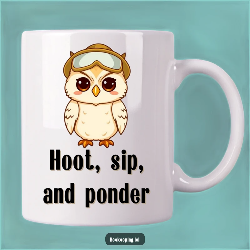 Funny Owl Beekeeper Mug - Wise & Amused Gift for Bird Lovers
