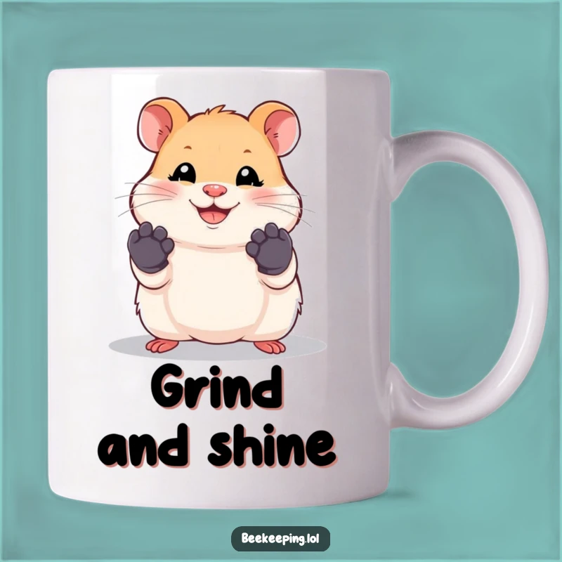 Funny Hamster Work Mug - Smiling Worker Gift For Hamster Lovers