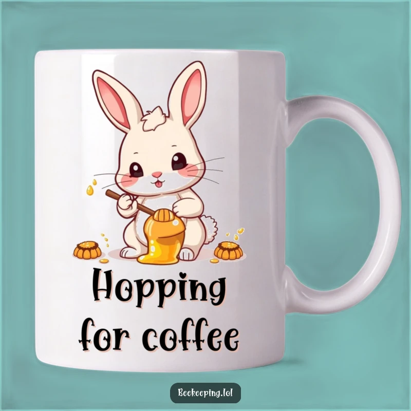 Funny Determined Rabbit Honey Mug - Fuel Your Focus with Every Sip Gift
