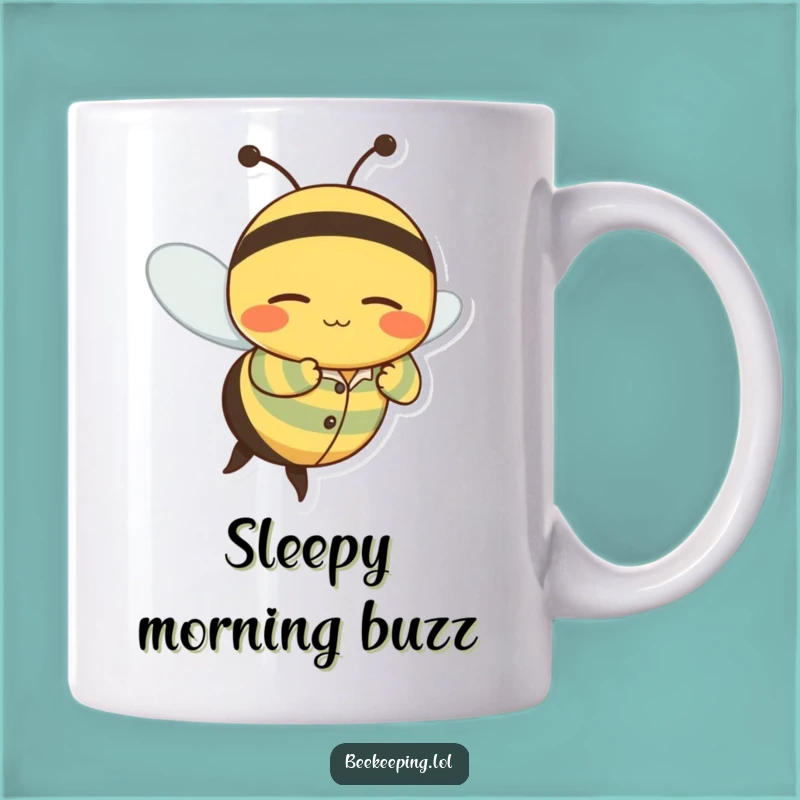 Funny Sleepy Bee Mug: Pajama Bee Gift for Cozy Morning Laughter