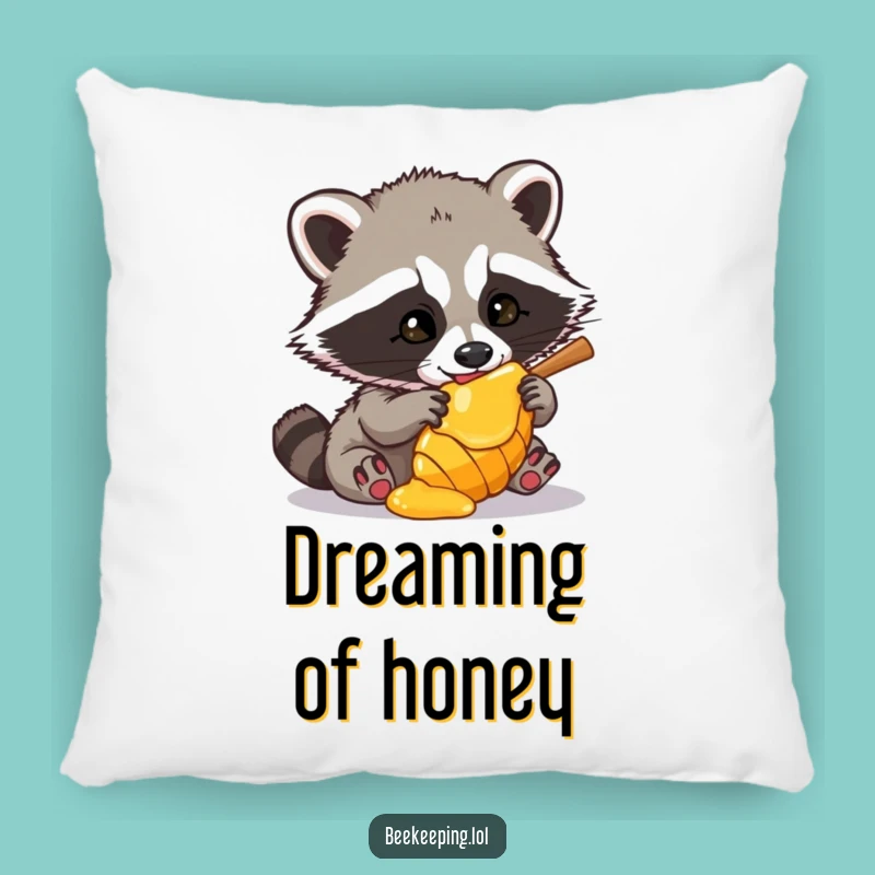 Soft Funny Raccoon Pillow: Cuddle Up with a Hilarious Honey Bandit