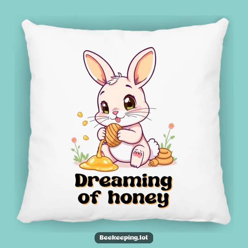 Funny Pillow: Bunny Honey Wonder - Cozy Cute Decor Gift