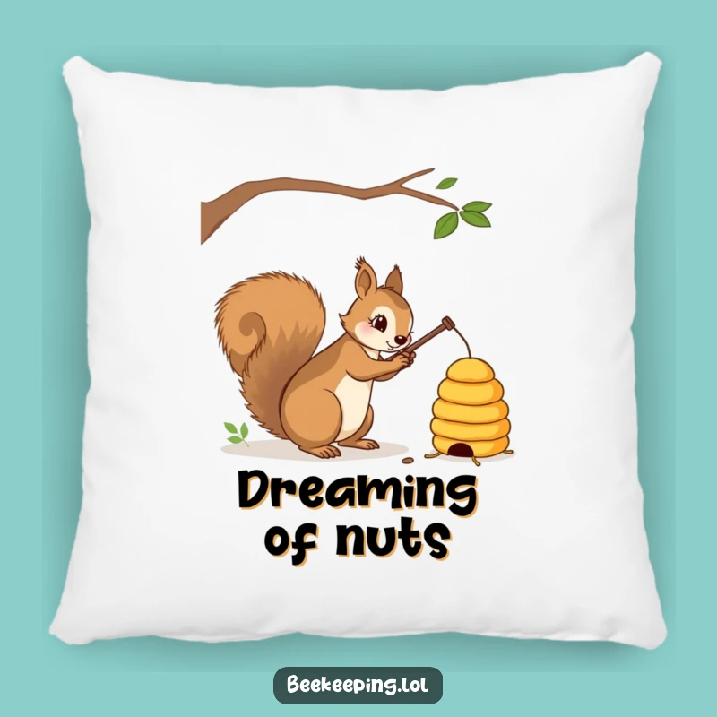 Funny Squirrel Beehive Pillow: Cuddle Up with Cheeky Charm
