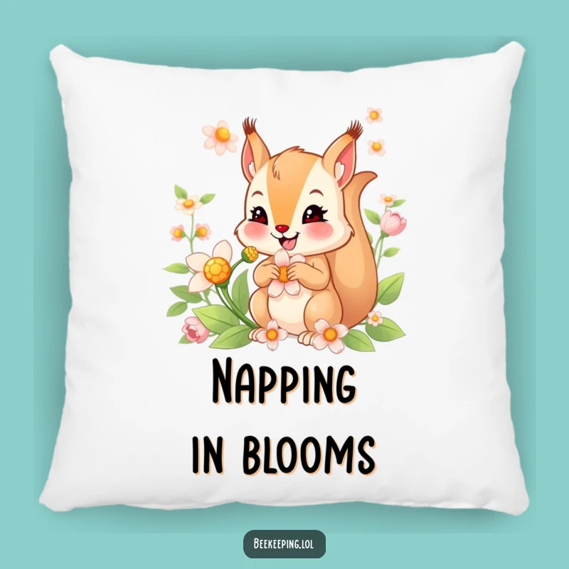 Funny Squirrel Nectar Pillow: Smiling Squirrel Comfort, Sweet Funny Gift