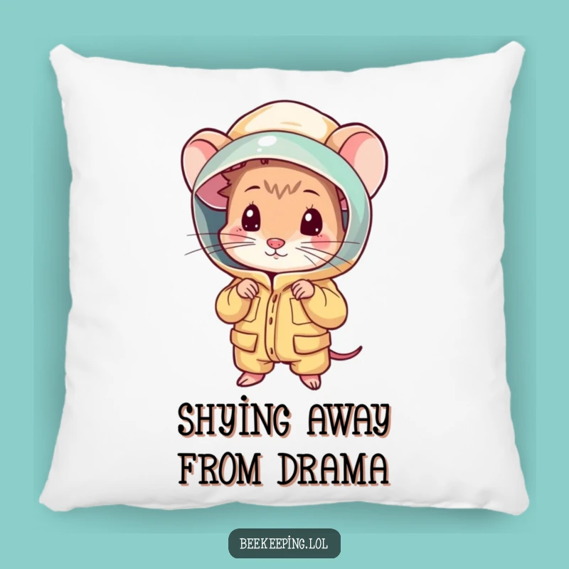 Funny Mouse Beekeeping Pillow: Cozy Cute Rodent Cushion, Hilarious Home Decor Gift