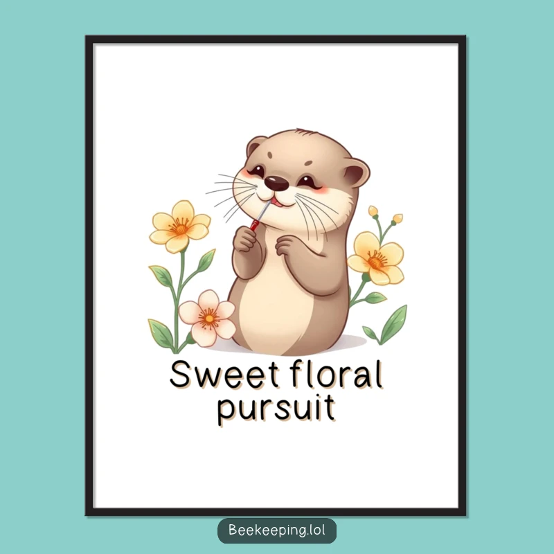 Funny Otter Nectar Digital Print: Whimsical Tool Art for Instant Charm