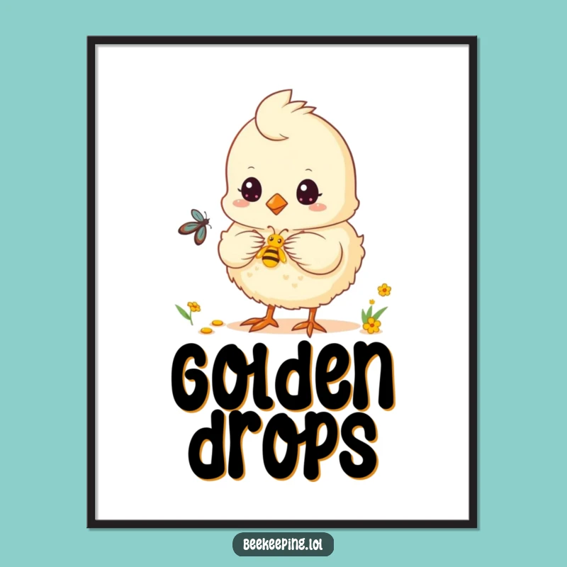 Funny Chick Nectar Digital Art - Humorous Printable Decor, Cute Gift