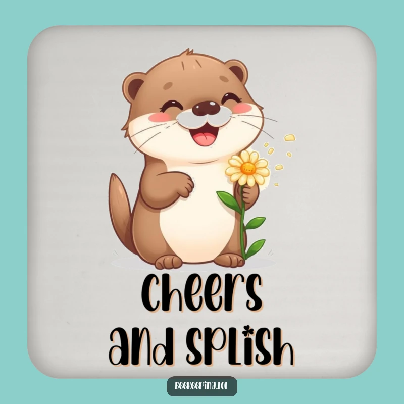Funny Playful Otter Coasters - Protect Surfaces with Cheerful Whimsy