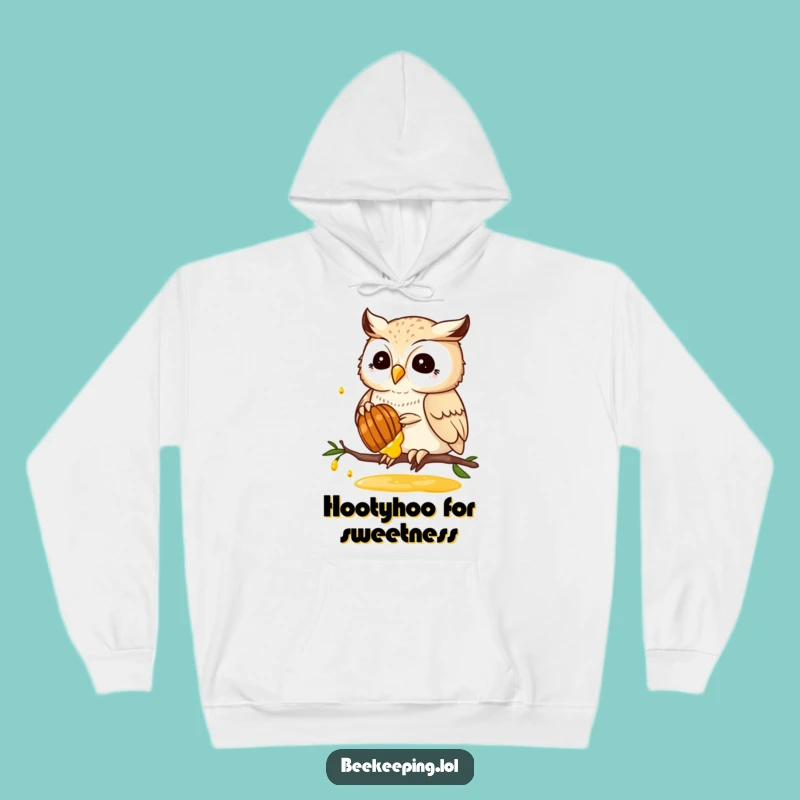 Cozy Funny Owl Honey Hunter Hoodie: Warm Up with a Wise Bird's Sweetness - Gift!