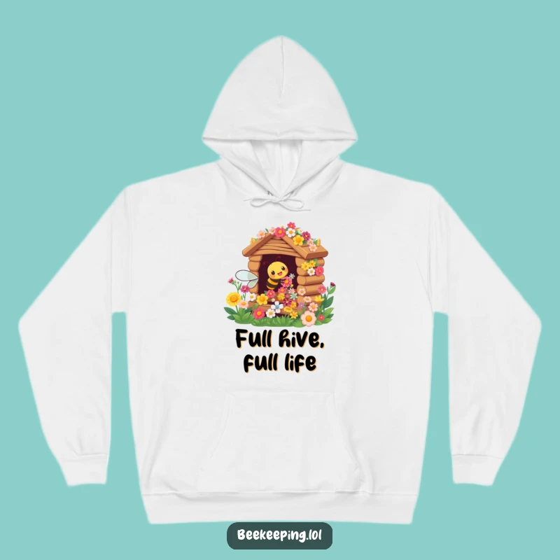 Funny Hoodie: Busy Bee Flower Hive - Cozy and Cheerful Gift