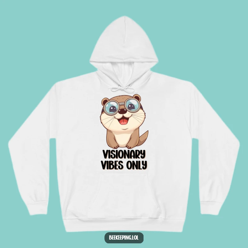 Funny Otter Goggles Hoodie: Cozy Cheerful Apparel, Aquatic Mammal, Warm Funny Gift