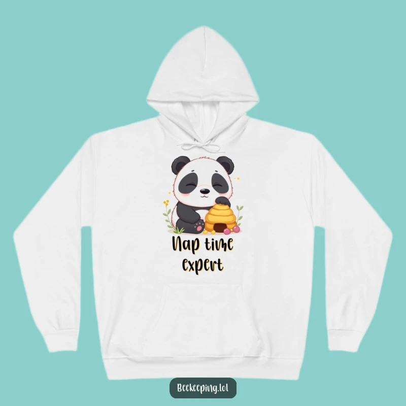 Cozy Funny Panda Hoodie: Warmth Meets Sleepy Beehive Bliss