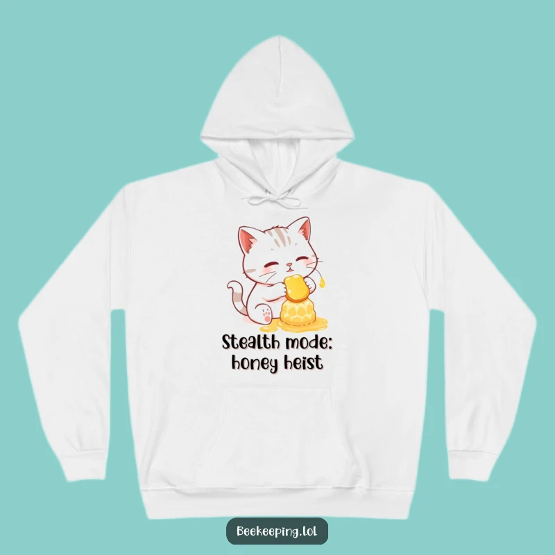Funny Cat Honey Comb Hoodie: Cozy Feline Sweatshirt Gift for Cat Lovers