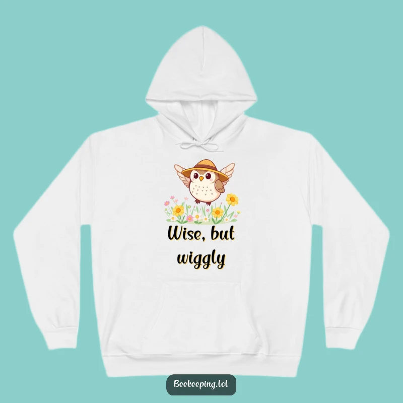 Funny Owl Gardener Hoodie: Cozy Straw Hat Owl Sweatshirt for Humorous Comfort