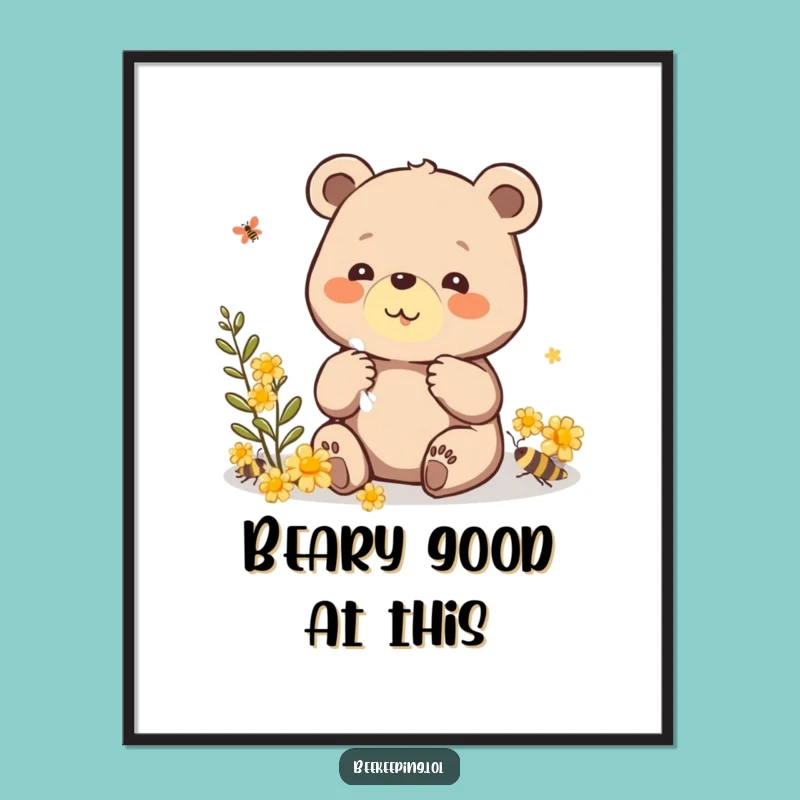 Free Printable Bear Wall Art - Funny Downloadable Art for Cozy Spaces