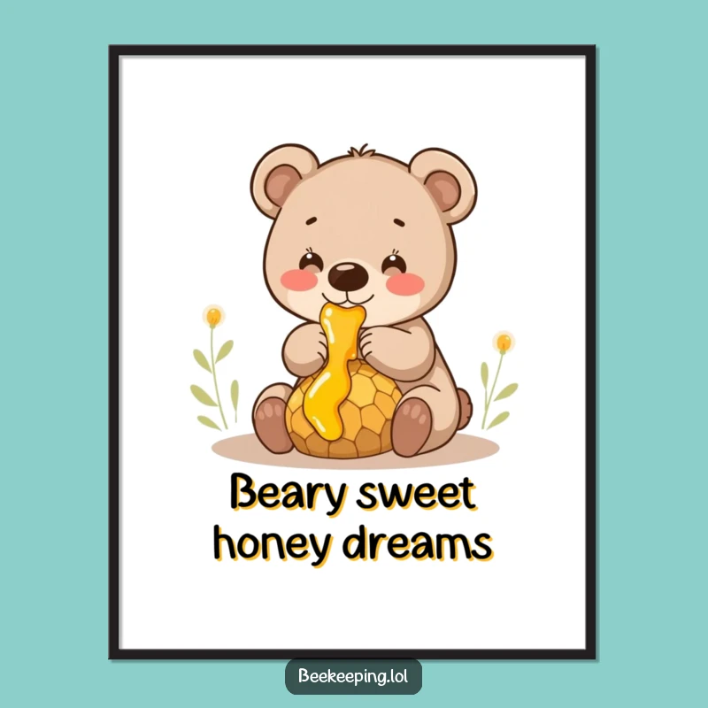 Free Printable Bear Cub Wall Art - Funny Downloadable Decor for Cozy Spaces