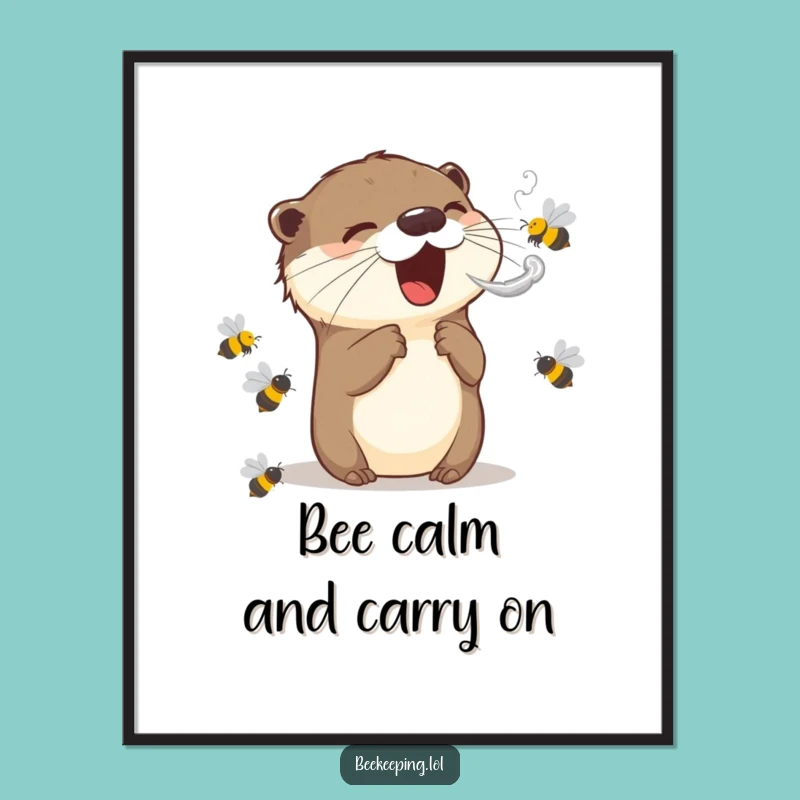 Free Printable Otter Wall Art: Smoky Puff, Bees, Funny Downloadable Decor