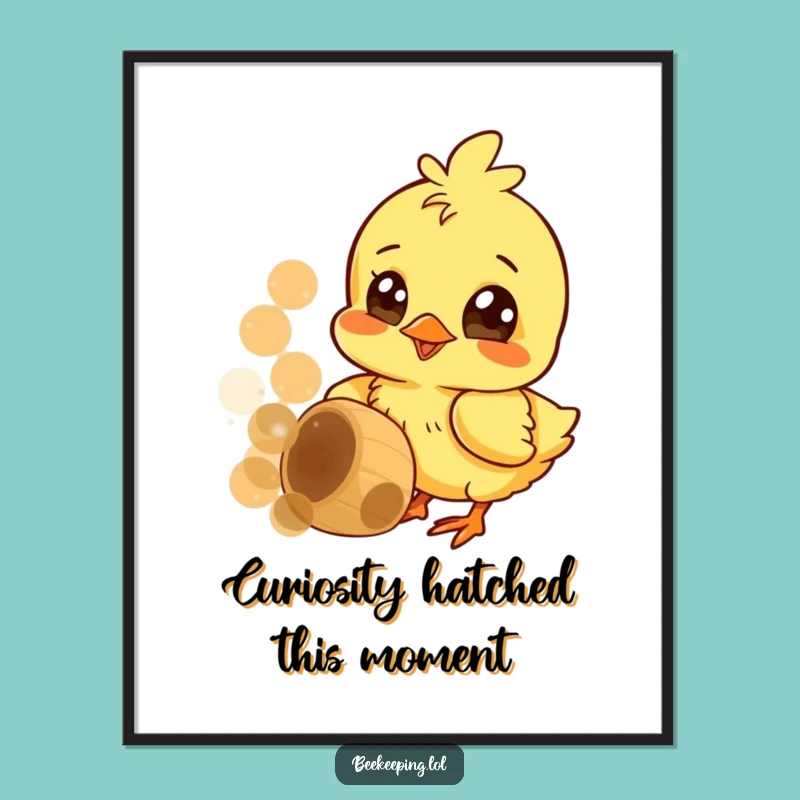 Free Printable Chick Art: Funny Honeycomb Downloadable Decor for Cozy Spaces