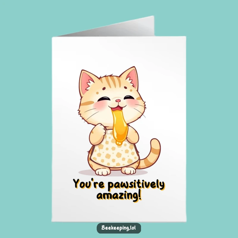 Free Printable Cat Congratulations Card - Funny Downloadable Greeting for Sweet Success