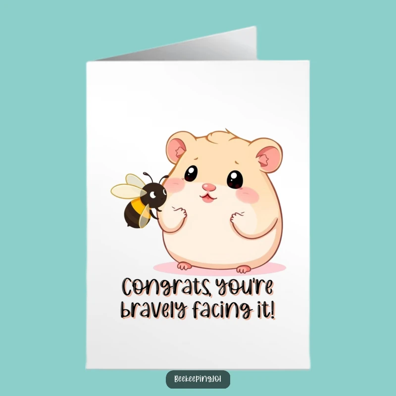 Free Printable Congrats Card: Hamster's Big Encounter - Surprising Downloadable Celebration!