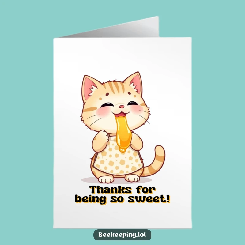 Free Printable Cat Thank You Card - Funny Downloadable Note for Sweet Gratitude