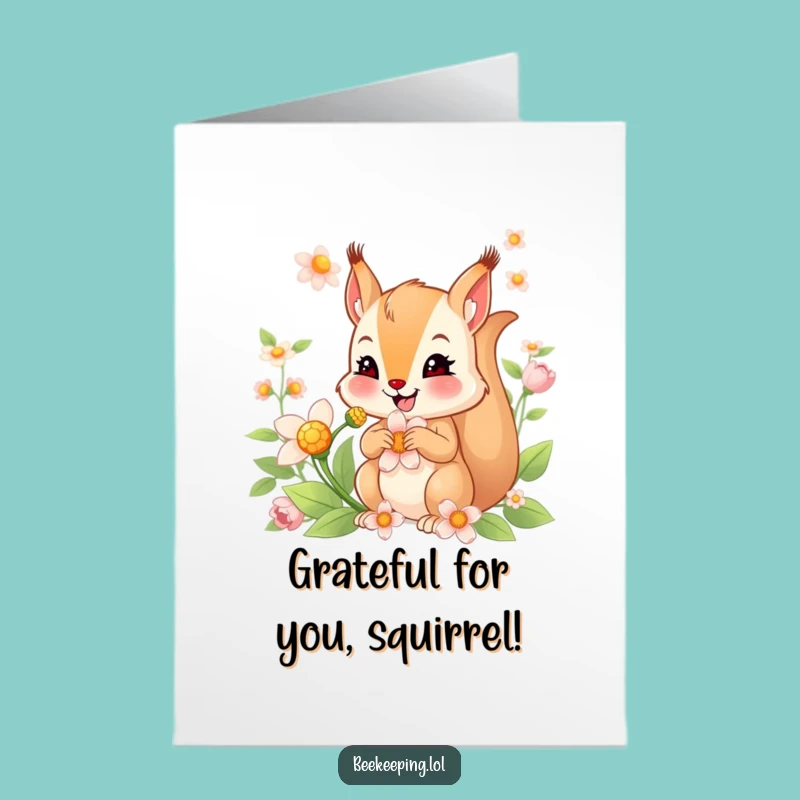 Free Printable Squirrel Thank You Card - Charming Downloadable Gift for Gratitude