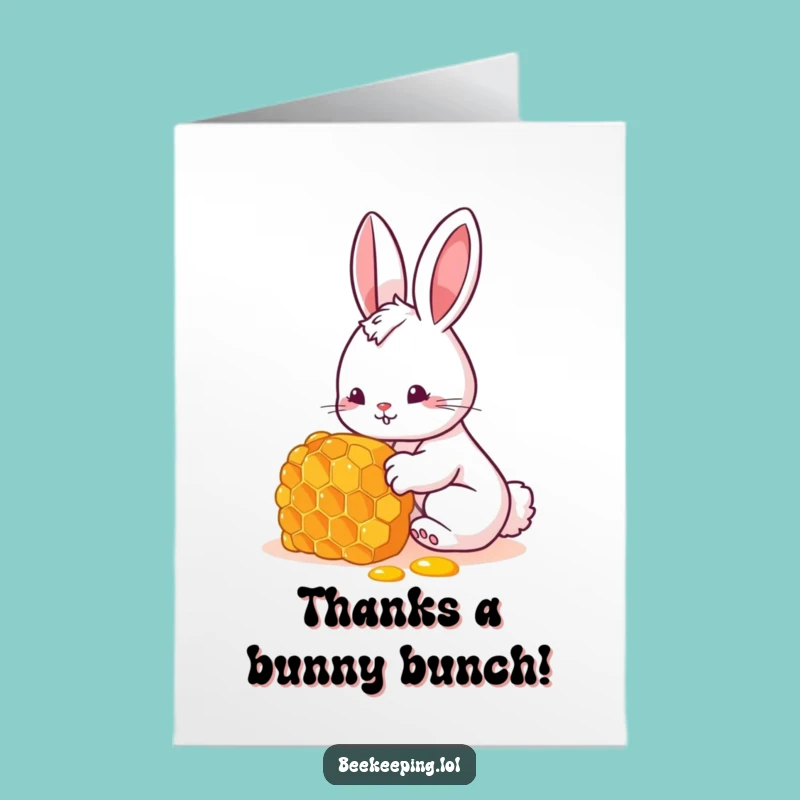 Free Printable Bunny Thank You Card: Funny Downloadable Gift of Gratitude!