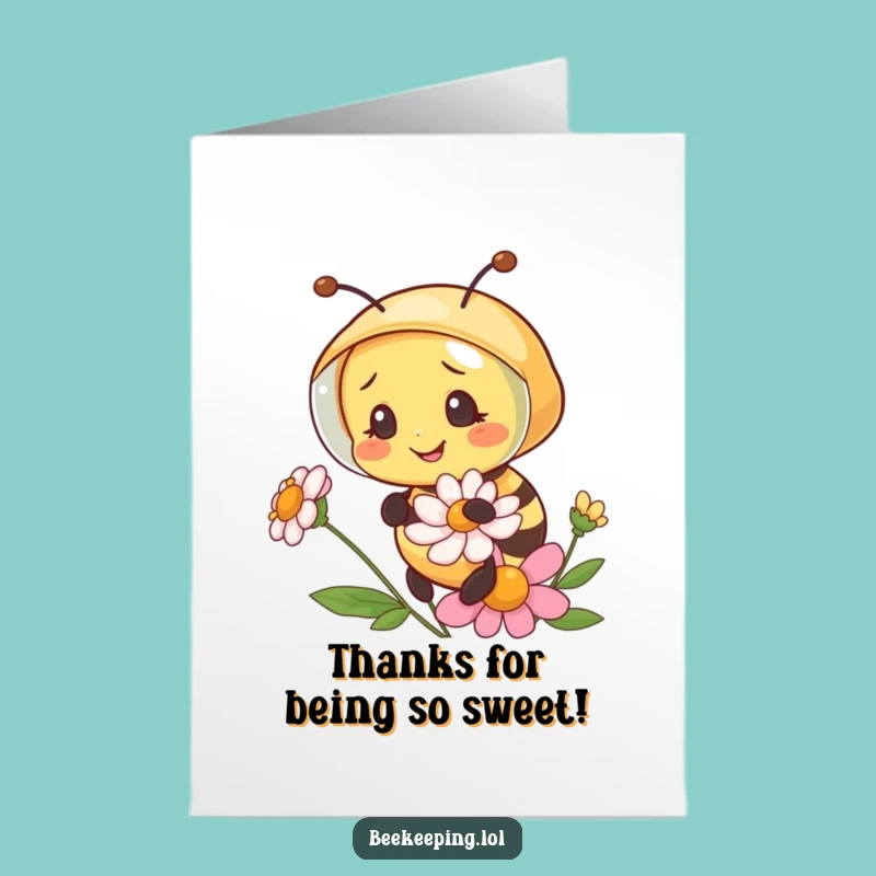 Free Printable Bee Thank You Card - Sweet Downloadable Note for Gratefulness
