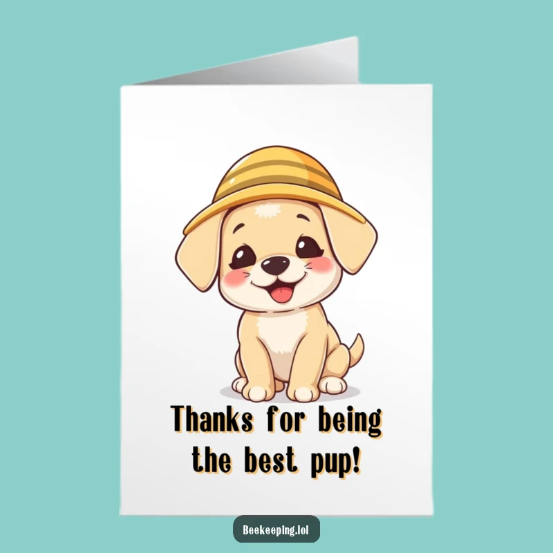 Free Printable Thank You Card: Puppy Shares Sweet Thanks!