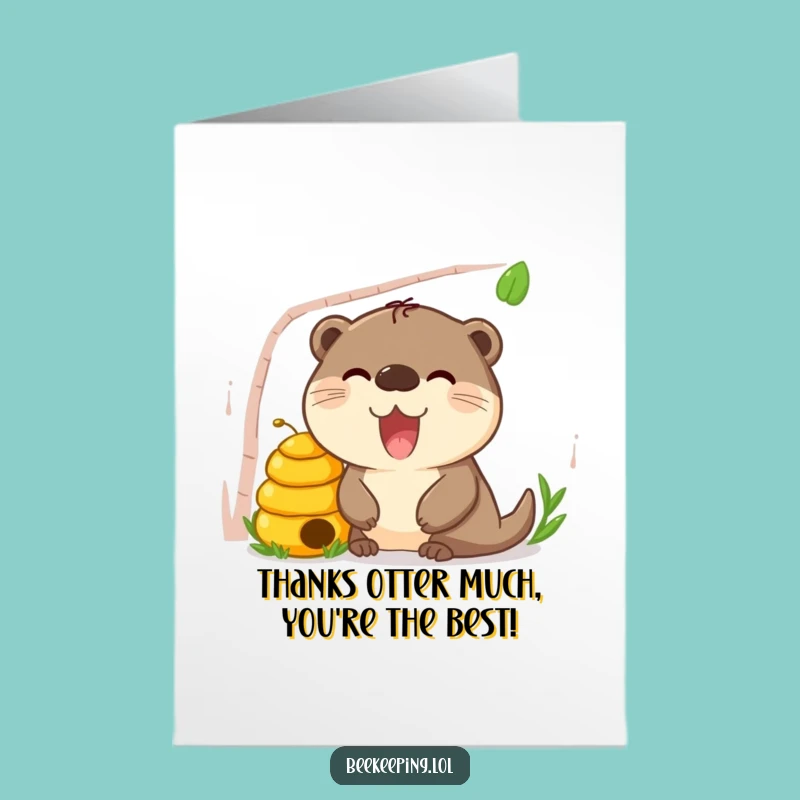 Free Printable Thank You Card: Otter Shares Sweet Thanks!
